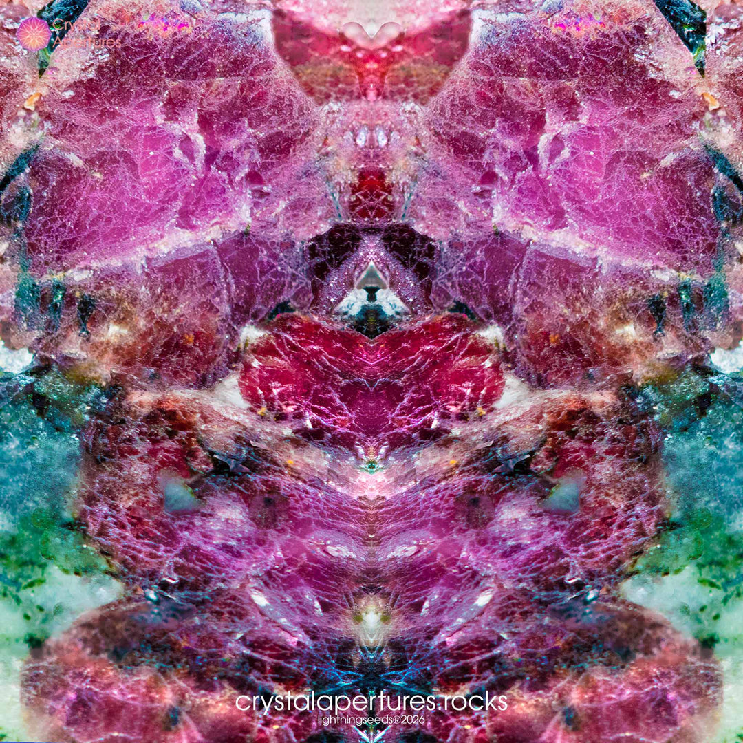 Eudialyte crystal apparel and accessories – original Crystal Apertures photography © lightningseeds®