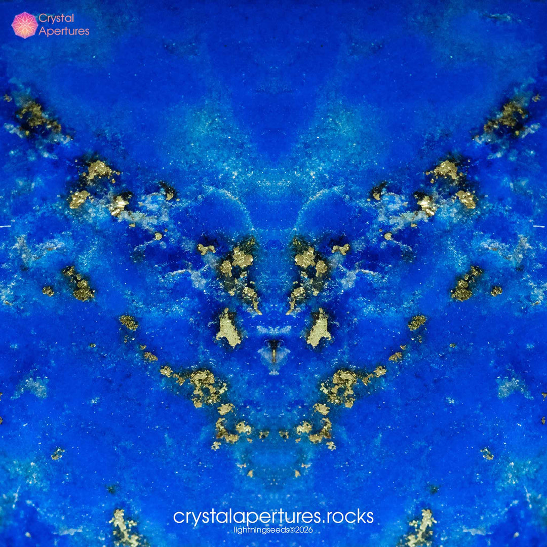 Lapis Lazuli crystal apparel and accessories – original Crystal Apertures photography © lightningseeds®