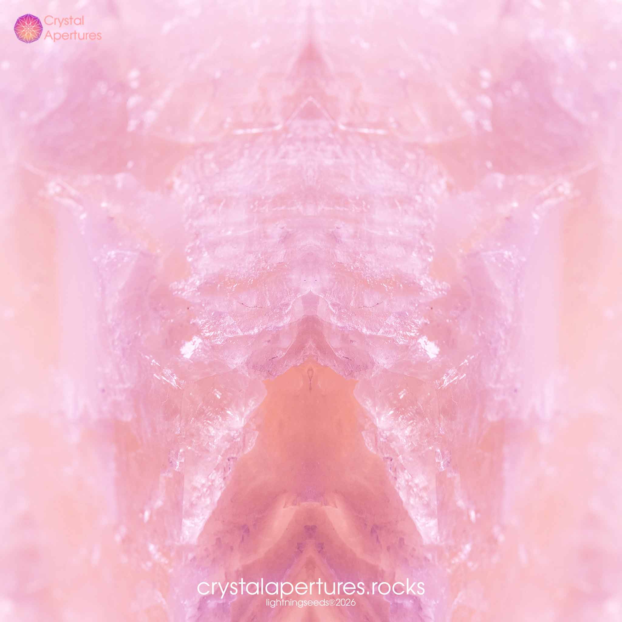 Rose Quartz crystal apparel and accessories – original Crystal Apertures photography © lightningseeds®