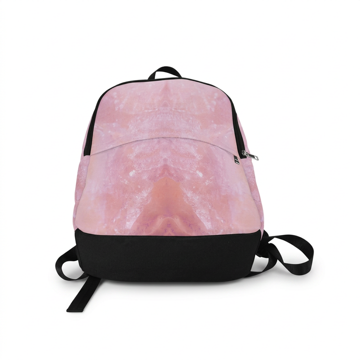 Rose quartz fabric backpack base view