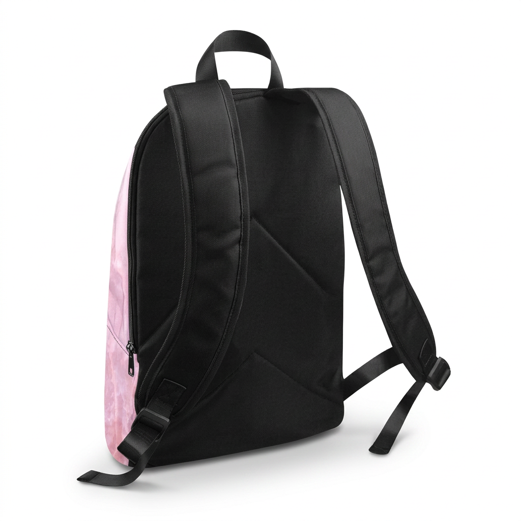 Rose quartz backpack back view