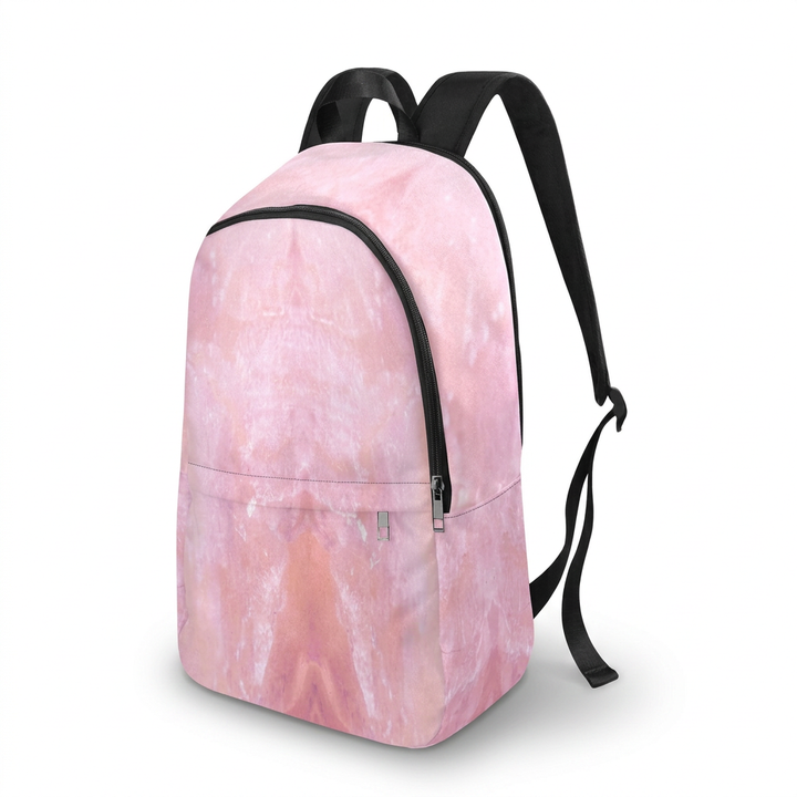 rose quartz fabric backpack left side view
